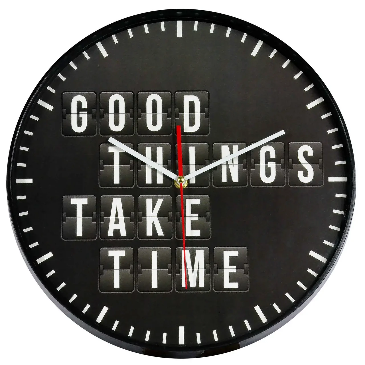 Часы настенные Technoline Good Things Take Time черный, фото 1