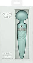 Вібромасажер 2-в-1 PILLOW TALK - Sultry Teal, класичний масажер і вібратор з ротацією, підігрів, фото 3