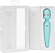 Розкішний вибромассажер PILLOW TALK - Cheeky Teal з кристалом Swarovsky, плавне підвищення потужності, фото 2