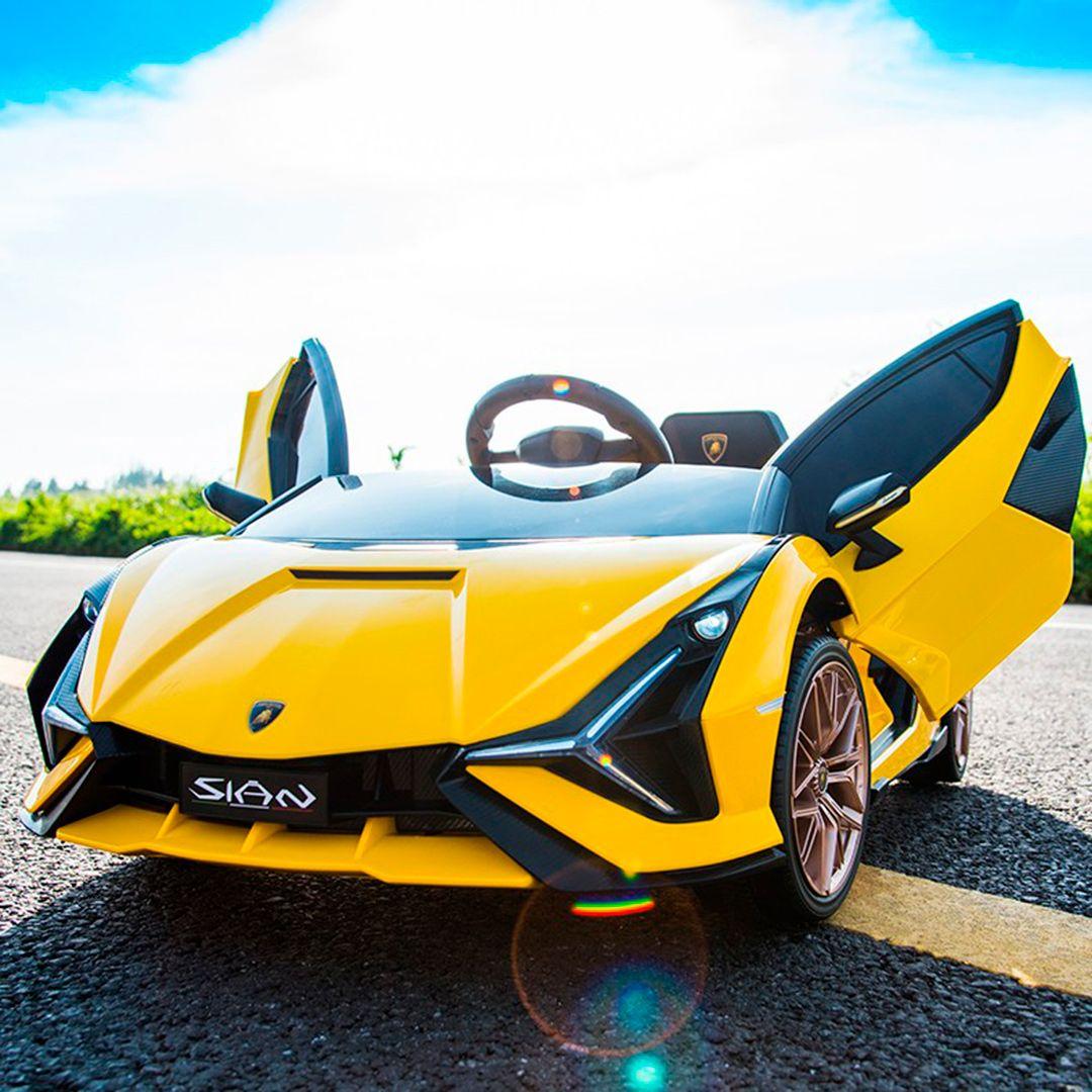 Дитячий електромобіль Lamborghini Sian жовтий