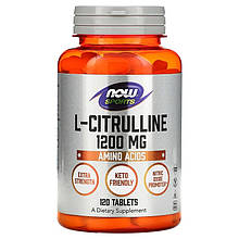 L-цитрулін NOW Foods "L-Citrulline" 1200 мг (120 таблеток)