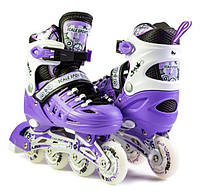 Раздвижные детские ролики Scale Sports Violet LF 905 фиолетовые 29-33