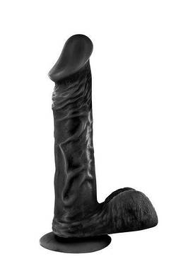 Фалоімітатор Real Body - Real Tony Black, TPE, діаметр 3,5 см, фото 2