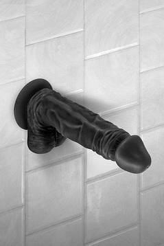 Фалоімітатор Real Body - Real Tony Black, TPE, діаметр 3,5 см, фото 2