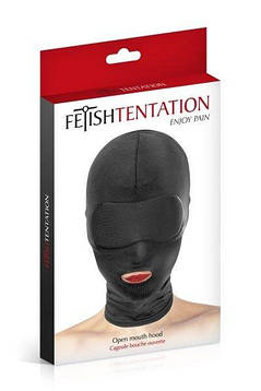 Капюшон для БДСМ з відкритим ротом Fetish Tentation Open Mouth Hood, фото 2