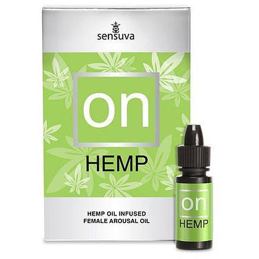 Збудливо краплі для клітора Sensuva - ON for Her Hemp Infused Arousal Oil (5 мл) з маслом конопель, фото 2