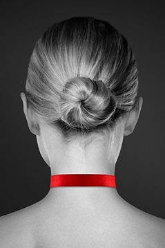 Чокер з замочком-сердечком Bijoux Pour Toi - HEART LOCK Red, екошкіра, фото 2