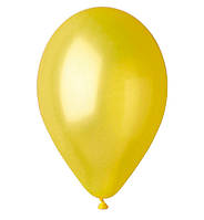 Воздушные шары (28 см) 10 шт, Италия, желтый (металлик)