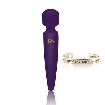 Вібромасажер Rianne S: Bella Mini Wand Purple, 10 режимів роботи, медичний силікон, фото 2
