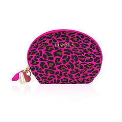 Міні вібромасажер Rianne S: Lovely Leopard Purple, 10 режимів роботи, косметичка-чохол, фото 2