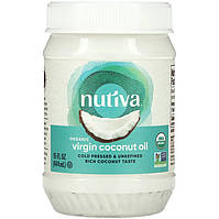 Кокосовое масло Nutiva "Coconut Oil" Virgin, холодной выжимки (444 мл)