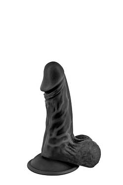 Фалоімітатор з присоскою Real Body - Real Mike Black, TPE, діаметр 3,8см, фото 2