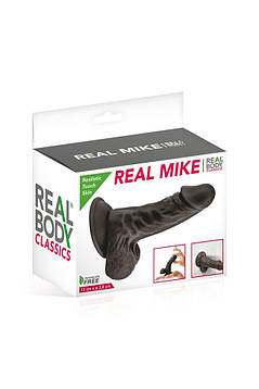 Фалоімітатор з присоскою Real Body - Real Mike Black, TPE, діаметр 3,8см, фото 2