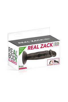 Фалоімітатор з присоскою Real Body - Real Zack Black, TPE, діаметр 3,7см, фото 2