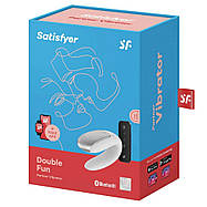 Satiffyer Double Fun Steam Smart Vibrator (білий) з пультом дистанційного керування, фото 2