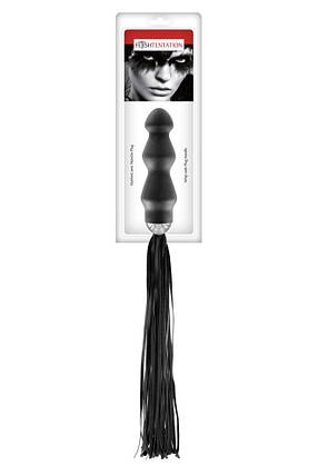 Флоггер з ручкою - анальним Плаг Fetish Tentation Whip with Plug Handle, фото 2