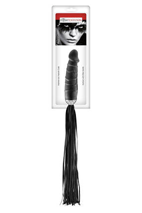 Флоггер з ручкою-дилдо Fetish Tentation Whip with Dildo Handle, фото 2