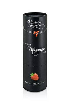 Масажне масло Plaisirs Secrets Strawberry (59 мл) з афродизіаками, їстівне, подарункова упаковка, фото 2