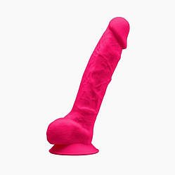 Фалоімітатор SilexD Vetus Pink (MODEL 1 size 8in), двошаровий, силікон + Silexpan, діаметр 4,2см, фото 2