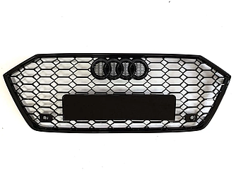 Решітка радіатора Audi A7 C8 стиль RS7 (чорний глянц)