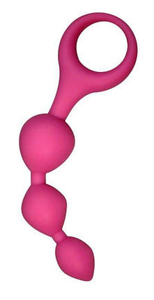 Анальні кульки Alive Triball Pink, силікон, макс. діаметр 2см, фото 2