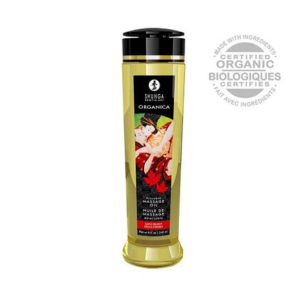 Органічне масажне масло Shunga ORGANICA - Maple Delight (240 мл) з вітаміном Е, фото 2