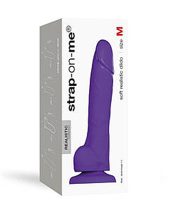 Реалістичний фалоімітатор Strap-On-Me SOFT REALISTIC DILDO Violet - Size M, фото 2