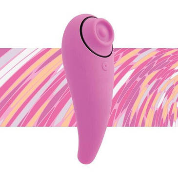 Пульсатор для клітора плюс вібратор FeelzToys - FemmeGasm Tapping & Tickling Vibrator Pink, фото 2