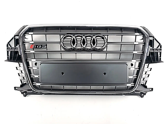 Решетка радиатора Audi Q3 8U (11-14) стиль SQ3 (хром + срібло)