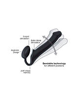 Безремневой страпон Strap-On-Me Violet XL, повністю регульований, діаметр 4,5 см, фото 3