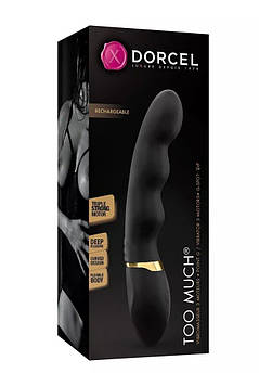 Вібратор ультрастімулірующій Dorcel Too Much Rechargeable Black, гнучкий і потужний, 3 вібромотора, фото 2