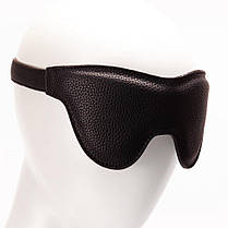 Маска на очі Pornhub Faux Leather Mask екошкіра, чорна, дуже комфортна, фото 3