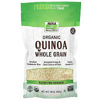 Органическая киноа NOW Foods "Quinoa Whole Grain" цельный злак, без глютена (454 г)