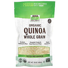 Органічна кіноа NOW Foods "Quinoa Whole Grain" цілісний злак, без глютену (454 г)