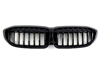 Решітки радіатора BMW G20 ноздри тюнинг (чорний глянц)