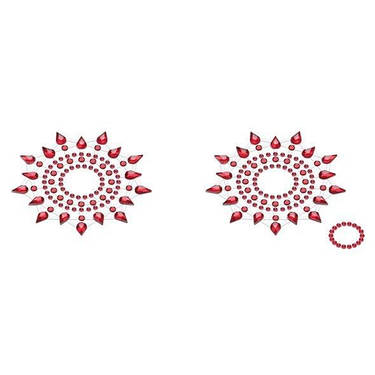 Пестіс з кристалів Petits Joujoux Gloria set of 2 - Red, прикраса на груди, фото 2