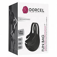Ерекційне кільце з вібрацією і стимуляцією мошонки Dorcel FUN BAG, перезаряджати, фото 2