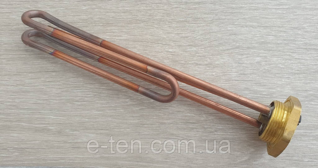 Тен мідний гнутий OASIS до бойлера 3000W / 230V / на різьбі 1¼" (з місцем під анод М6) під терморегулятор, фото 1