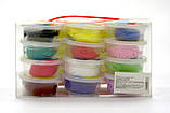 Тісто для ліплення Light Clay 0236 12 кольорів, застигаючий пластилін, фото 3