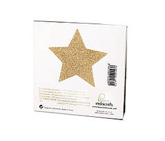 Пестіс - стикини Bijoux Indiscrets - Flash Star Gold, наклейки на соски, фото 2