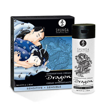 Стимулюючий крем для пар Shunga SHUNGA Dragon Cream SENSITIVE (60 мл) ніжніший ефект, фото 2
