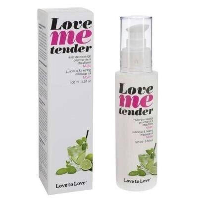 Масажне масло Love To Love - Love Me Tender, Mojito (100 мл), аромат мохіто, без парабенів, фото 2