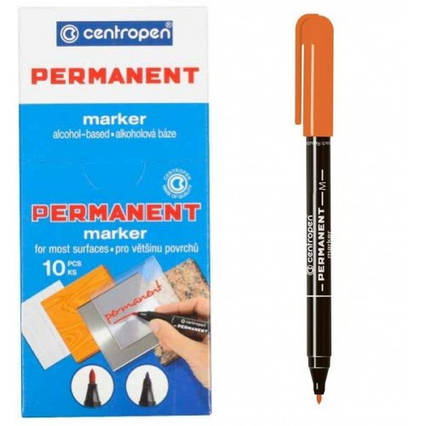 Маркер перманентный Centropen 2846 оранжевий