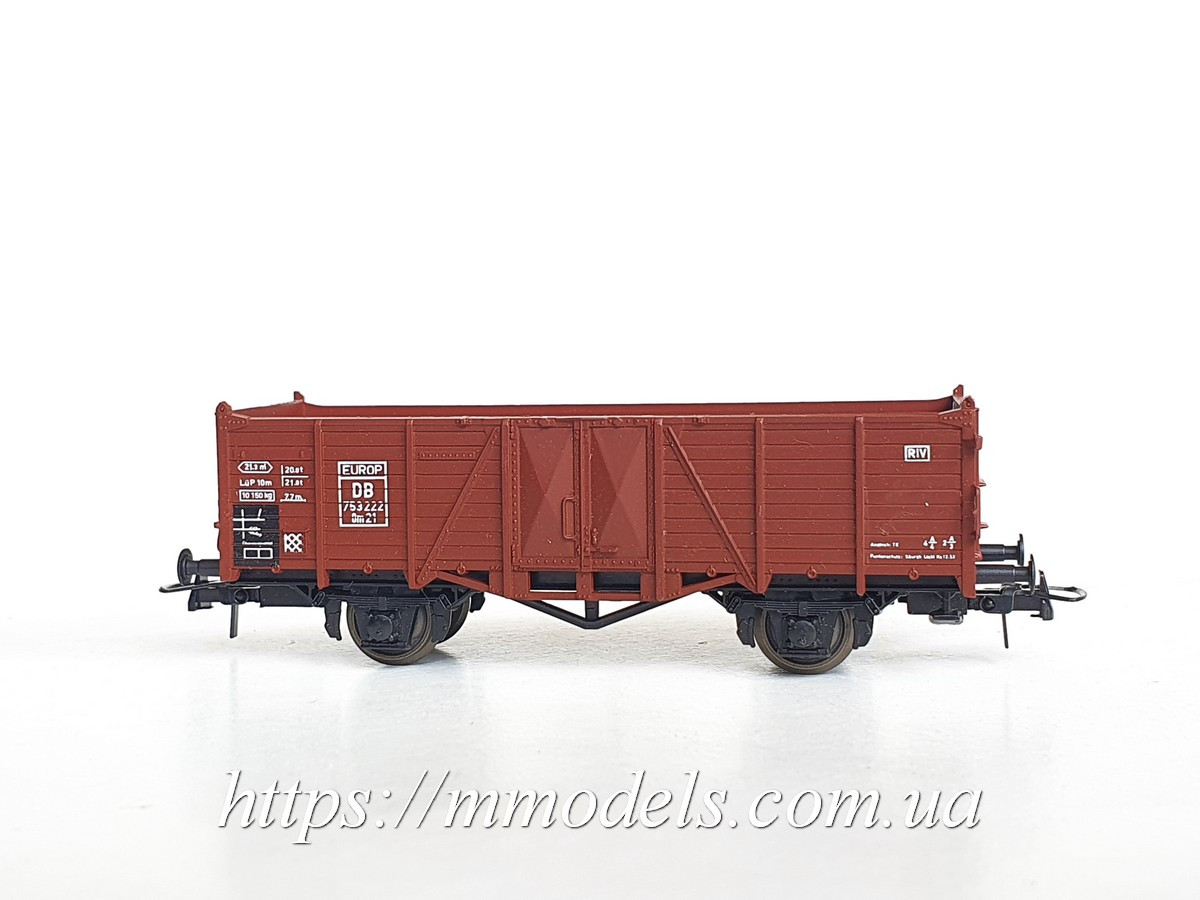 Roco 46058 Roco модель 2x осного напіввагону #753222 належність DR, масштабу H0, 1:87