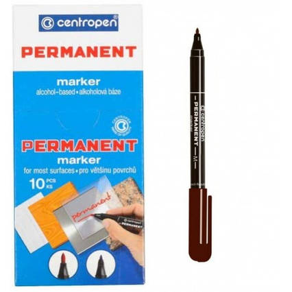 Маркер перманентный Centropen 2846 коричневий