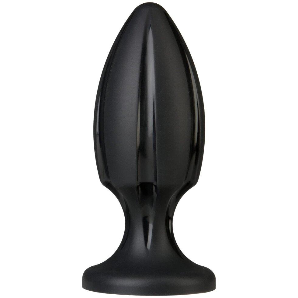 Анальний плаг з каналами для змащення Doc Johnson Platinum Premium Silicone - The Rocket - Black