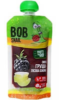 Bob Snail Пюре фруктово-ягодное "Смузи Груша-Лесная Ежевика" (с 3 лет) 120 г (пауч)