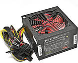 БЛОК Живлення HKC V-POWER 650W на 650 W 24+4 (+8pin) +2 по 6 PIN ( 2 на 8 PIN ) для ВІДЕО, фото 2