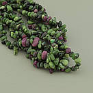 Нитка Цоїзит 39 см. (Без замку), фото 2