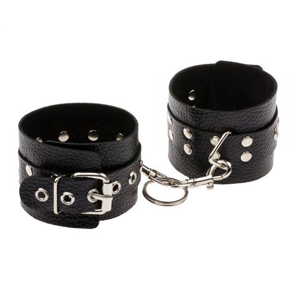 Наручники Leather Rastraints Hand Cuffs, Black, фото 1